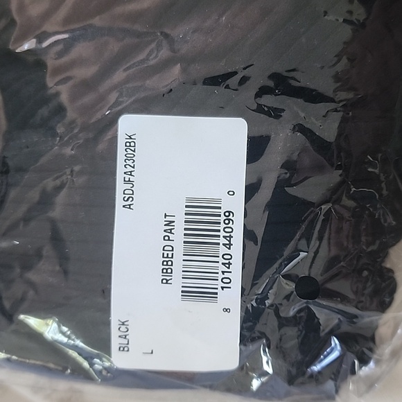 NWT Nordstrom brand Area Stars black ribbed flare leggings size Large - Picture 3 of 5